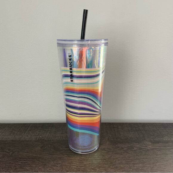Starbucks | Target Exclusive Iridescent Wave Tumbler Abstract Cold Cup 24oz 2021 - Picture 1 of 6